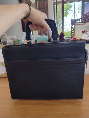Document Briefcase with Leather Coating like new, size 30x40