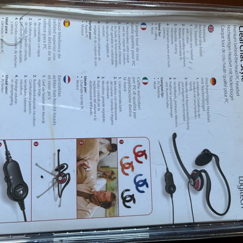 Logitech microphone-headset set new with behind-the-head support