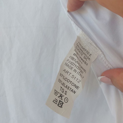 Suerte Italy White Cotton Shirt Dress like new, size M