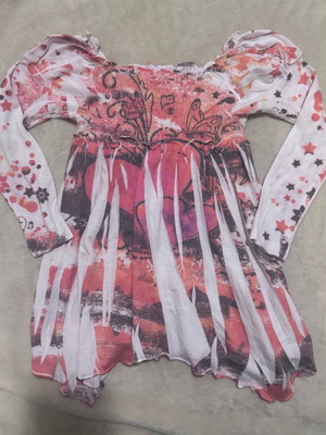 Girls colorful longsleeve shirt like new for 5-6 years