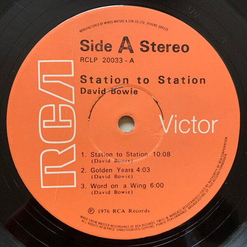 David Bowie Station to Station vinyl record used, rock
