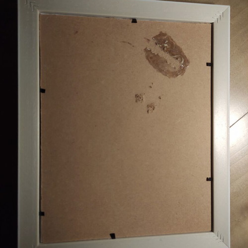 Jumbo photo frame with brushed wood effect, 20x25cm