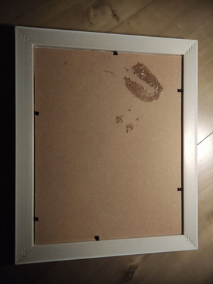 Jumbo photo frame with brushed wood effect, 20x25cm