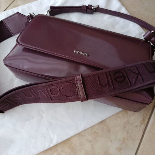 Calvin Klein crossbody bag like new, purple eggplant color