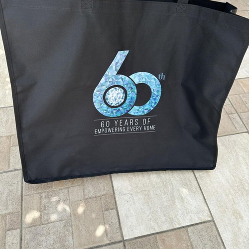 Tupperware 60 Years Anniversary Tote Bag Large Fabric with Hard Bottom