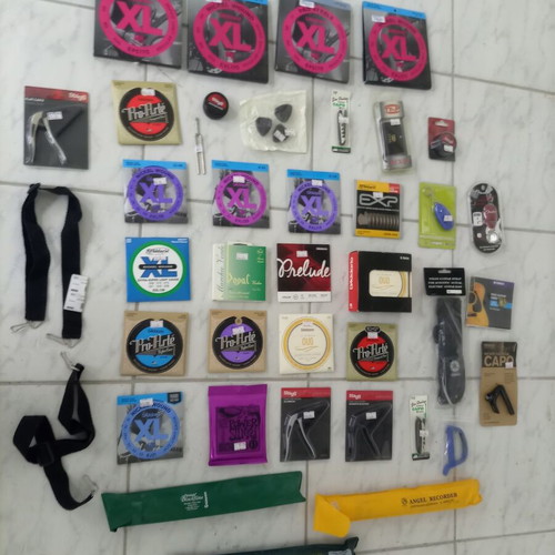 Musical items new, strings and accessories bundle