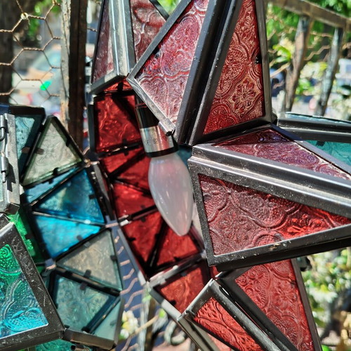 Moroccan star-shaped ceiling light pendant