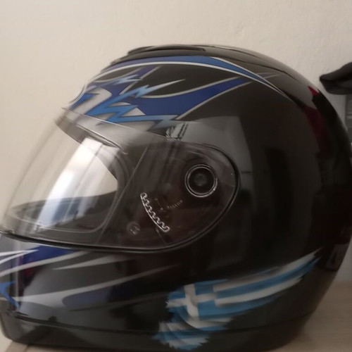 Motorcycle helmet, size Medium, custom airbrush design