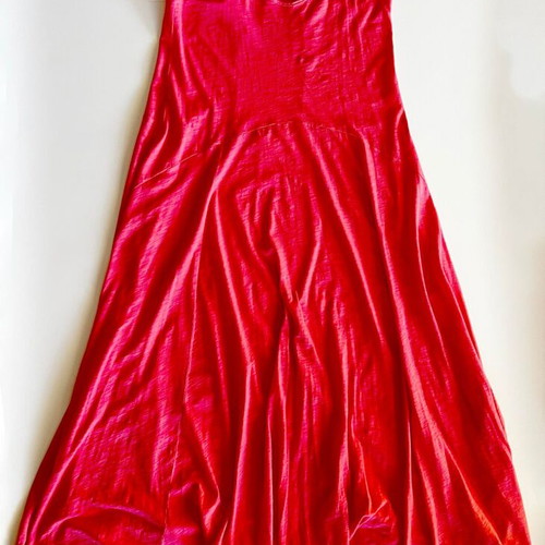 On Line long coral dress like new, cotton, size Small/Medium