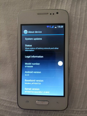 H5W GT9000 used mobile phone without charging cable