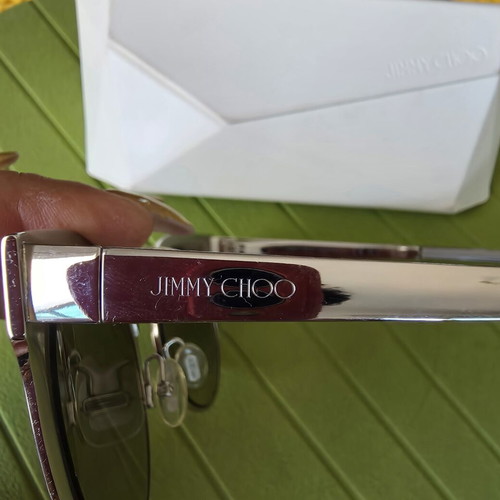 Jimmy Choo Ora/S 1KLNQ Cat Eye Sunglasses Like New, Gold and Silver