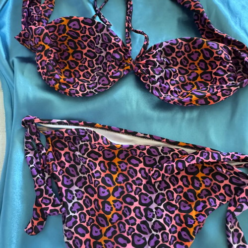 Shein bikini used, colorful purple, size M