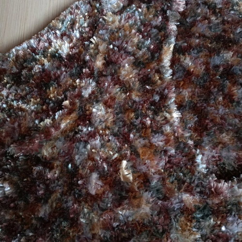 Handmade pullover with deep V-neck colorful, new