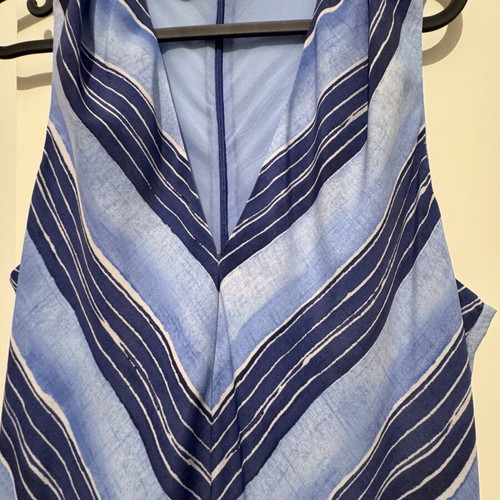 Mango sleeveless midi dress like new, light blue and navy, size M