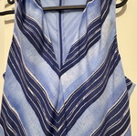 Mango sleeveless midi dress like new, light blue and navy, size M