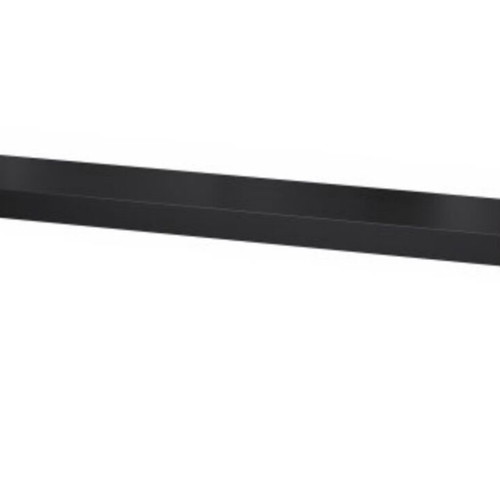 Wall shelves set of 3, black, 1.10x0.25x0.05 m
