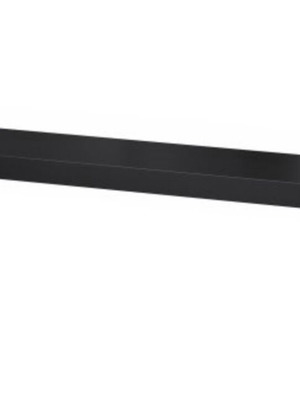 Wall shelves set of 3, black, 1.10x0.25x0.05 m