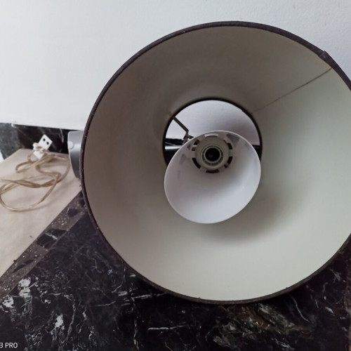 Ceiling pendant light with black fabric shade