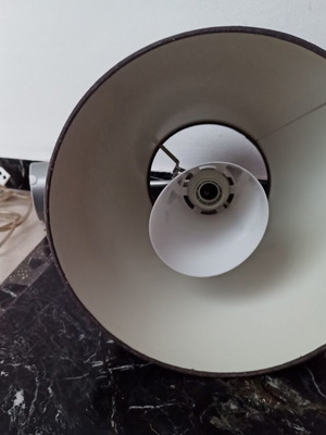 Ceiling pendant light with black fabric shade