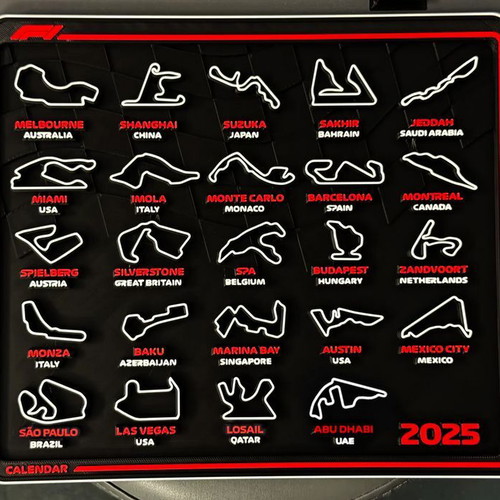 Formula 1 decorative calendar 2025 made to order