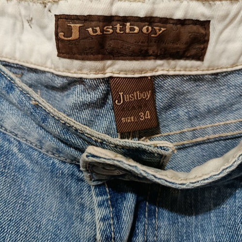 Justboy denim bermuda shorts size 34 like new, blue