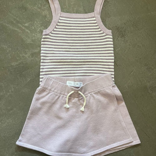 Zara wool girls' set like new, purple, size 4-5