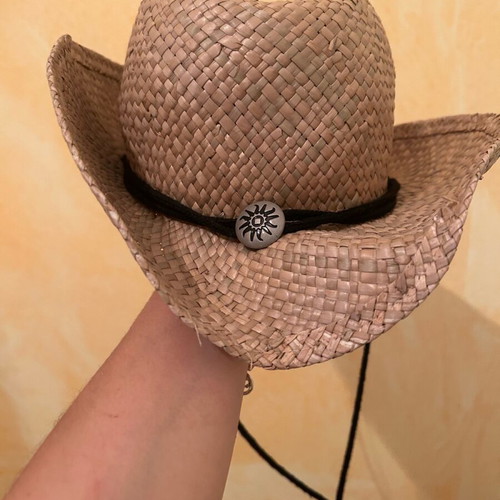 Straw pirate hat like new, beige, size S