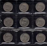 C-007 Νομίσματα - κέρματα 1978-1979-1982-1984-1986 5 ΔΡΑΧΜΕΣ x 9