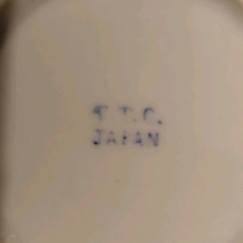 Collectible old coffee cup used from Japan with saucer