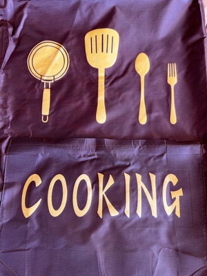 Waterproof chef apron new, chocolate color