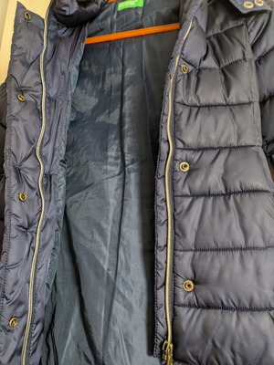Benetton Kids Jacket Blue Like New 7-8 Years with Hood
