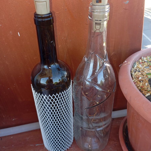 Decorative LED Bottle Lights set of two, used