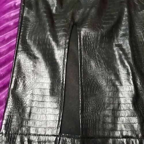 Vinyl skirt Pink Woman new, size Medium, black