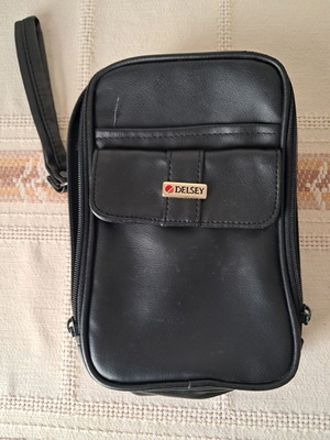 Delsey men's bag used, black, practical with many compartments