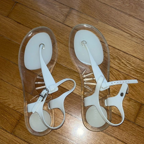White transparent sandal used, size 40, lightly worn
