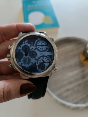Police watch like new, men's, silver