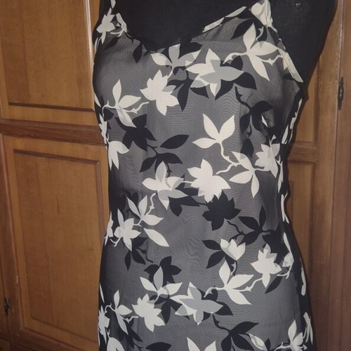 Mexx mini dress used, black and beige, size M
