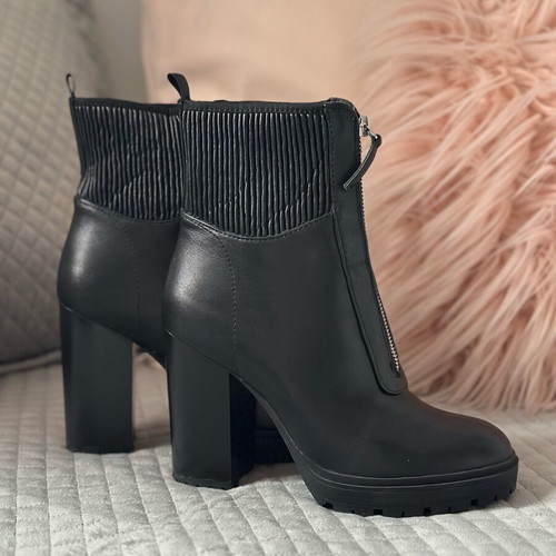 Migato ankle boots with 7 cm heel, like new, black, size 38