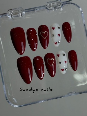 Press on nails new, handmade set of 10 pieces