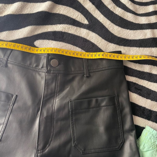 Zara faux leather pants black size 40 new