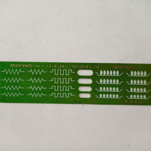 GREEN THIN MARKERS WITH STENCIL 18 cm RBB