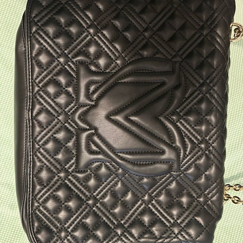Love Moschino shoulder bag large used with wear, black