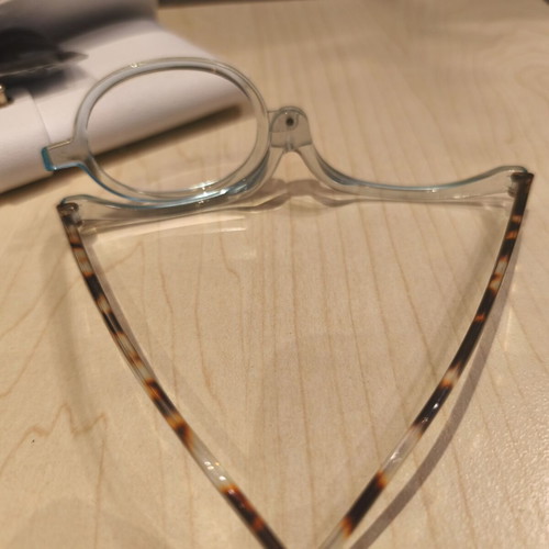 Makeup glasses +1.0 like new with rotating lens for presbyopia