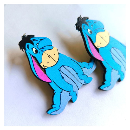 Gary earrings from Winnie The Pooh new, handmade wooden