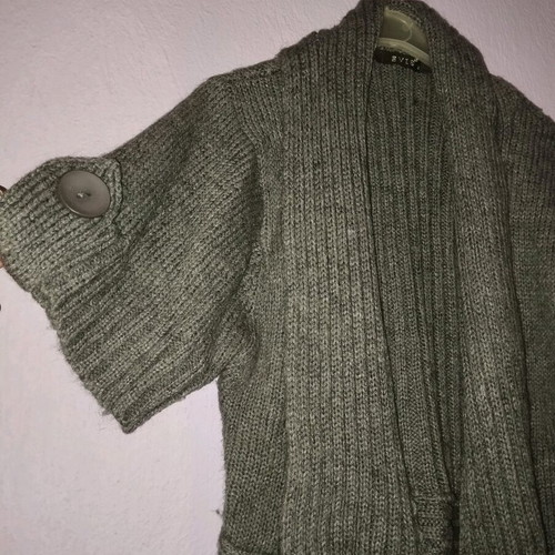 Wool asymmetric cardigan grey like new
