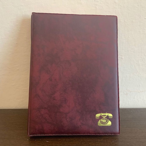 Leather telephone directory burgundy used