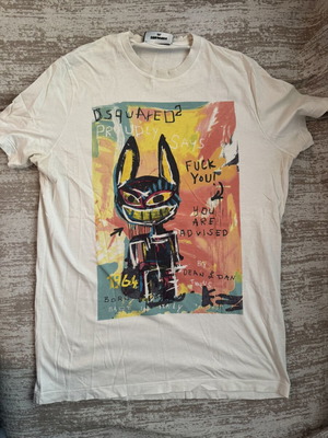 Dsquared2 men's t-shirt like new, size L, white multicolor