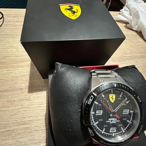 Scuderia Ferrari silver watch like new with box