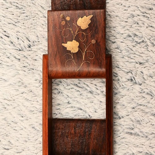 Wooden folding tobacco case used, 10 slots, dark color