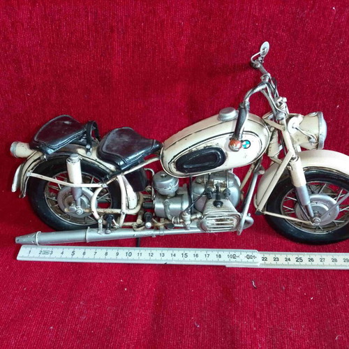 Handmade BMW R60-2 model toy iron white 1970 like new